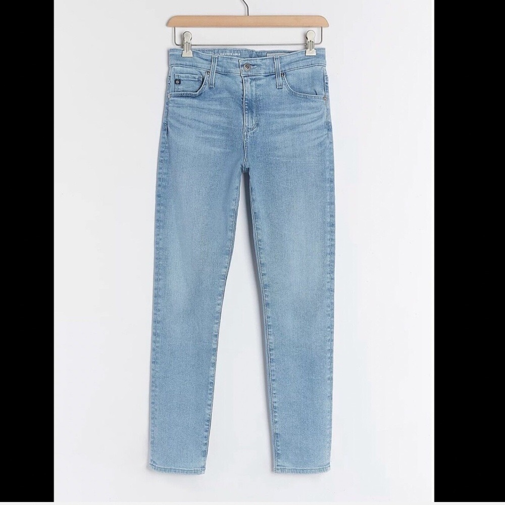 AG by Anthropologie The Stevie High-Rise Slim Straight Ankle Denim Jeans EUC!